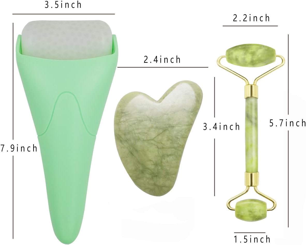 3 in 1 Face Ice Jade Roller and Gua Sha Tool