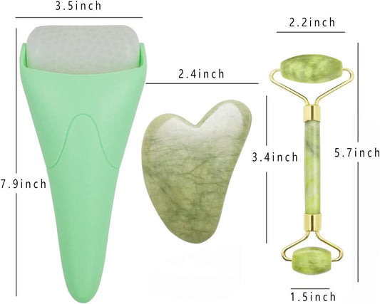 3 in 1 Face Ice Jade Roller and Gua Sha Tool