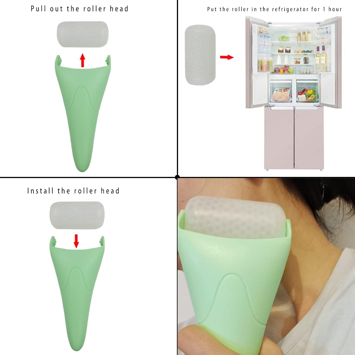 3 in 1 Face Ice Jade Roller and Gua Sha Tool