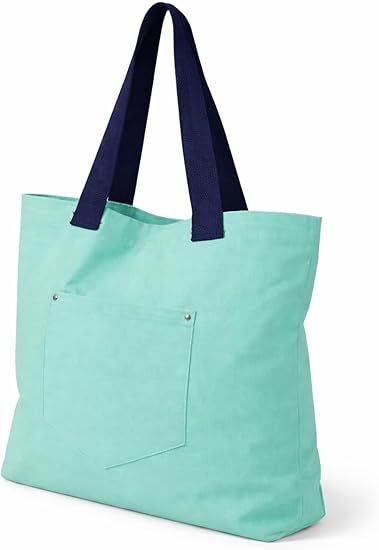 Aesthetic Tote Bag with Outer Pocket – Reusable & Stylish