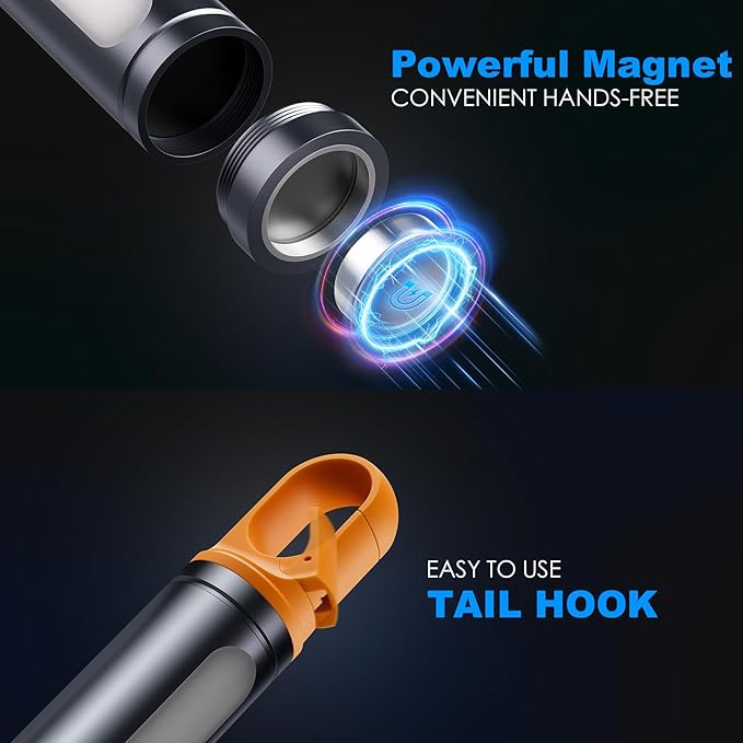 Rechargeable 5000mAh Flashlights – High Lumens with 9 Modes